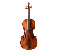 Acoustic Violin Set with Case Violin V02 for Beginner Dark Retro/Red Glossy Colors Solid Spruce Maple with Canvas Case Available in 4/4-1/8 Sizes(Retro 4-4 Size)