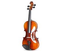 Acoustic Violins, Violin Full Size 4 Strings 4/4 Full Size Basswood Violin Student Set for Starters, Handcrafted and Acoustic with Case, Bow, Bridge, Rosin, Cloth and Spare Strings, Glossy Antique