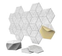 acoustic wall panels 12 Pack Hexagonal Self-adhesive Acoustic Panels Sound Proof Foam Y-Lined Design to Absorb Noise Eliminate Echoes for Wall, Recording Studios, Home, Office(Y-Cut Hexagon Grey)