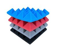Acoustic Wall Panels 24Pcs 25X25x5cm Studio Acoustic Soundproof Foam Pyramid Noise Insulation Sound Absorption Treatment Panels