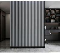 Acoustic Wall Panels 600MM X 2400MM Pack of 4 Soundproof Decorative Panels for Noise Reduction in Studio, 3D Slat Wall Panelling 5.76m² per Pack (M Light Grey 01WH)
