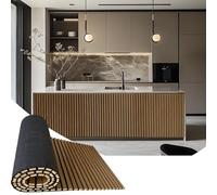 Acoustic Wall Panels,94.5" x 23.6" 3D Flexible Soundproof Wall Panels,Fluted Sound Absorbing Panel,Wood Slat Wall Panel for Interior Wall Decor (Walnut)