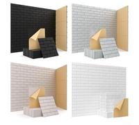 Acoustic Wall Panels Made from Polyester Fiber for Noise Control and Aesthetic Enhancement 6 Pack (black)
