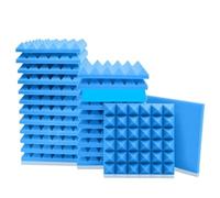 Acoustic Wall Panels Studio Acoustic Foam Panel 6/12/24 Pcs Soundproof Foam Board for KTV Room Sound Proof Foam Panels Sponge Pad(Blue,12 Pcs With Tapes)