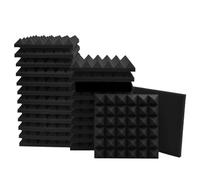Acoustic Wall Panels Studio Acoustic Foam Panel 6/12/24 Pcs Soundproof Foam Board for KTV Room Sound Proof Foam Panels Sponge Pad(Black,6 Pcs With Tapes)