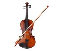 Acoustic Wood Color Violin Fiddle With Case Bow 4/4 3/4 1/2 1/4 1/8 Size Student Fiddle Violin (Color : 4-4)