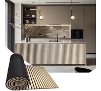 Acoustic Wood Panels for Wall,3D Flexible Fluted Sound Slat Panel (Oak)