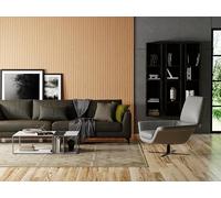 Acoustic Wood Slat Wall Panel 240cm x 60cm (Classic Oak with Grey Felt)