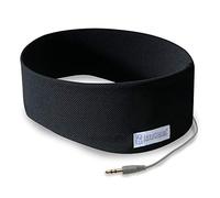AcousticSheep SleepPhones Classic | Corded Headphones for Sleep, Travel | The Original and Most Comfortable | Pitch Black - Breeze Fabric (Size L)