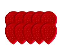 Acoustik Attak STEALTH III Structured Guitar Pick - Small Beveled Guitar Pick, Unique Tone, No-Slip Grip (10 Pack, Crimson)