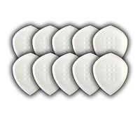Acoustik Attak STEALTH Structured Guitar Pick - Small Beveled Guitar Picks, Unique Tone (10 Pack, White)