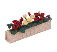 Acouto 1:12 Dollhouse Miniature Potted Plants Light Weight Decorative Simulated Clay Flower Pot for Children Decorative the Production Is Not Simulated Not Color Very Flower Fade the