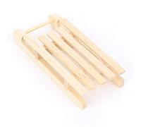 Acouto 1:12 Miniature Wooden Simulation Sleigh Model DIY Christmas Landscape Dollhouse Accessory ChildrenPlain Embryo Long Life Durable Designed Exquisite Wood Made Well and (Plain Model)
