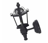 Acouto 1:12 Scale Dollhouse Wall Lamp Black Simulation Miniature LED Wall Light Dollhouse Garden Decoration Miniature Perfect Very DIY and Specially for Your and Light Made