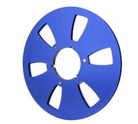 Acouto 1/4 10.5 Inch Empty Tape Reel 6 Hole Aluminum Alloy Universal Open Reel Sound Tape Empty for BASF for NAB to Blue Use Fits Open Application to (Blue)