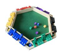 Acouto 1-6 Players Shut The Box Dice Game, Wooden Board Table Math Game with 6 Dice for Kids & Adults, Picnic, Home, Party or Pub Up Played At Time New Funny Players The That a Be (Multicolor)