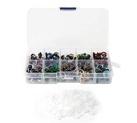 Acouto 1 Box Bear Toy Eyes Non Practical Children DIY Hand Made Accessories 10mm for Lovers Great for Crafts Non- Made Suitable Making (10 grids (100 pieces per box))