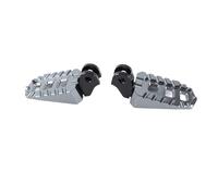 Acouto 1 Pair Motorcycle Front Foot Pegs CNC6063 Aluminum Alloy 10mm Height Increase Adjustable Footrests Replacement for Scrambler 400X 2023 to 2025 Black Please Carefully to Make Is (Gray)
