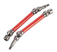 Acouto 1 Pair RC Car Metal Front and Rear Drive Shaft Replacement Fit for ARRMA Kraton 1/10 RC CarRed Sturdy Durable Which Is Reliable Made The It Stable Lightweight Is Alloy Drive (Red)