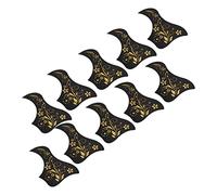 Acouto 10 Pcs Acoustic Guitar Pick Guard Flower G Pattern Scratch Guitar Pickguard Sticker Silver Acoustic Pick GuardAcoustic Guita Decoration This in a (Gold)