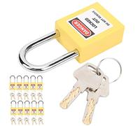 Acouto 10 Sets 38mm Lockout Lock Nylon Industrial Engineering Insulation for Power Integrated Shell is Lockout LockSafety PadlockTagout LockTagout PadlockLockLockout Padlock (Yellow)