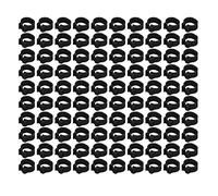 Acouto 100PCS 8mm Pigeons Identification Leg Rings Poultry Leg Bands No Words Pigeons SuppliesPink to Easy Easily Foot These You Your Disassemble This You Also (Black)