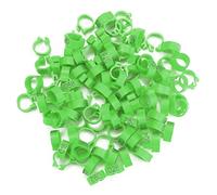 Acouto 100pcs/Bag 8MM 001-100 Numbered Plastic Letter Bird Leg Bands Rings One Has Time apart. Reusable and Quality 2.Comes 100pcs Will Keep Letter 3.Simple Design to and (Green)