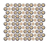 Acouto 100Pcs Colorful Wooden Little Daisy DIY Clothing Decorative Accessories 15mm Environmentally Frie ButtonWooden ButtonDaisy ButtonSewing ButtonsDIY Clothing DecorationCloth