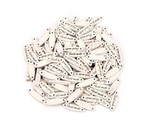 Acouto 100PCS Oval Wooden 2-Hole Buttons Label Tag Sewing DIY Scrapbooking Crafts Great Choices Scarpb ButtonWooden Scrapbooking ButtonSewing Wooden ButtonHandmade Tag ButtonOval