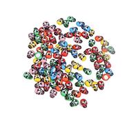 Acouto 100pcs Wooden Animal Buttons Cute Adhesive Decorative Cartoon Wood Buttons for DIY Crafts Clothes Colorful Ladybirds Wooden Anima Animal ButtonsCute (Colorful Bees)