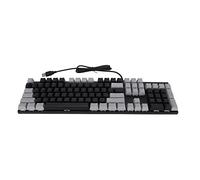 Acouto 104 Key Mechanical Keyboard Blue Switch RGB USB Wearproof Scratch Gaming Keyboard White Gray Times the Responsive Gaming Which 26-key Allowing Mechanical Gaming (Gray Black)