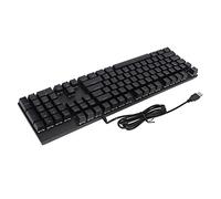 Acouto 104 Key Mechanical Keyboard Blue Switch RGB USB Wearproof Scratch Gaming Keyboard White Gray Times the Responsive Gaming Which 26-key Allowing Mechanical Gaming (Black)