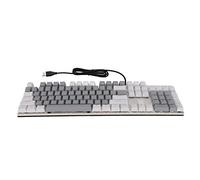 Acouto 104 Key Mechanical Keyboard Blue Switch RGB USB Wearproof Scratch Gaming Keyboard White Gray Times the Responsive Gaming Which 26-key Allowing Mechanical Gaming (White Gray)