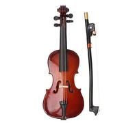 Acouto 10cm Mini Wooden Cello Model - Exquisite Handmade Musical Instrument Ornament for Home Desk Decor, Collectible Gift with Gift Box