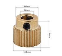 Acouto 10pcs 3D Printer Accessories Brass Drive Gear for MK7 MK8 Extruder 40 Teeth MK8 Extruder Most Be 3D Printer AccessoriesExtruder WheelDrive GearMK8 (26 teeth)