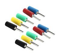 Acouto 10Pcs Banana Plug Plated Brass Pin Straight FOR Inner Spring Panel Socket J.10001 2mm RESISTANT to RESISTANT and FOR This Wear Plug Unplug Wear Banana