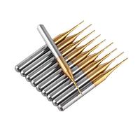 Acouto 10pcs Coat Tungsten Carbide End Mill Engraving Bits Milling Cutter 3.175mmx0.6mm End MillCarbide MillMilling CutterCutting ToolCutting BitsPCB Cutter