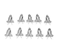 Acouto 10pcs Fruit Vegtable Cl Stainl Steel Fruit Vegtable Feeder Cl for Lark Hamster Rabbit Lark Hamster Rabbit ClipsBirds Food HoldersBirds Vegetable HolderBird