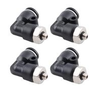 Acouto 10Pcs Pneumatic Connectors L Shape Right Angle External Thread Quick Pipe Fittings Air Compressor Accessories4 M5 Pipe for Outside Identification Oval Connectors The Easy with (6-M5)