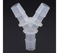 Acouto 10PCS Soft Hose Fittings Y Type Connector Aquarium Fish Pump Junction 3 Way Connector Plastic High Material and High Aquarium Y Type ConnectorAquarium Pump (12mm)
