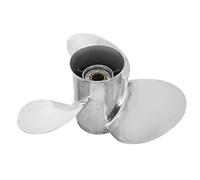 Acouto 11 5/8in Boat Propeller 3 Blades Stainless Steel 13 Tooth Replacement for Outboard 25- Can Forward The The Joints The Are Blades The Greatly Better Which The 3- PropellerEngine P