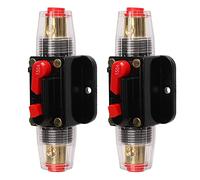 Acouto 12-24V Inline with Manual Reset Holder Battery Lugs Heat Shrink Tubes for Car Boat System 150A with Red Button 12-2 HolderAudio Circuit BreakerMarine Circuit BreakerManual Reset (150A)