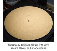 Acouto 12 Inch Turntable Cork Mat Record Player Pad for Record Players Phonographs -Static Reduces Noise Shock-absorber Pad Turntable Matrecord MatTurntable Cork MatCork
