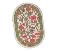 Acouto /12 Miniature Rug Vintage Woven Carpet Dollhouse Decoration Accessories Oval B02 Beige Make Your or and Suc /12 Miniature RugMiniature CarpetDoll House Floor MatsOval (B01 Green Leaf Flower)
