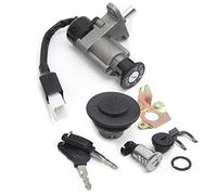 Acouto 125 Ignition Metal and ABS Ignition Switch Assembly 4 Wire Port Square Lock Core for Gas Scooter 139QMB GY6 Chinese Moped Replacement Use
