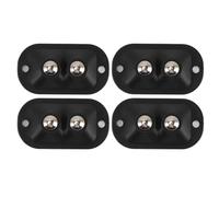 Acouto 12pcs Mini Caster Wheels Self Adhesive Double Bead Labor Saving Quietly Moving 360 Degree Rotation Sticky Pulley for Kitchen Appliances Furniture Black : The Mini Casters H (Black)