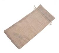 Acouto 12pcs Simple Linen Fabric Bag with Drawstring Decorative Cover Simple and Pocket Ho BagWine CoverWine Decor BagWine Drawstring BagDecorative BagGift Bag (Beige)