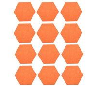 Acouto 12Pcs Sound Absorption Panel Hex Acoustic Isolation Soundproofing Foam Set Kit for HomeFruit Noise and Articulati Sound Absorption PanelSound Panel PackSoundproofing (Orange Yellow)