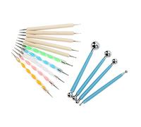 Acouto 14 Pcs Clay Tools Portable Multipurpose Pottery Clay Carving Relief Model Tools Set Wooden Rod Stainless ToolsSculpting ToolsPottery ToolsModeling ToolsClay Sculpting