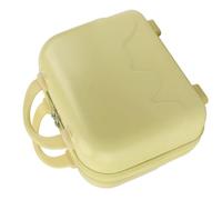 Acouto 14in Small Travel Hand Luggage Carry On Luggage Hard Shell Travel Case with Slip Standing Feet Large Capacity Blue Time On Portable to Small Hand LuggageCarry On (Yellow)